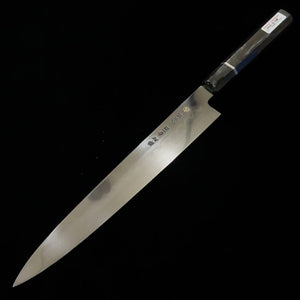 Sujihiki SUISIN obra de Ikeda Yoshikazu, shirogami no. 1, mango de ébano con funda de magnolia (270mm)