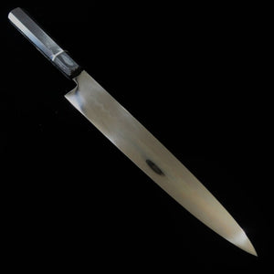 Sujihiki SUISIN obra de Ikeda Yoshikazu, shirogami no. 1, mango de ébano con funda de magnolia (270mm)