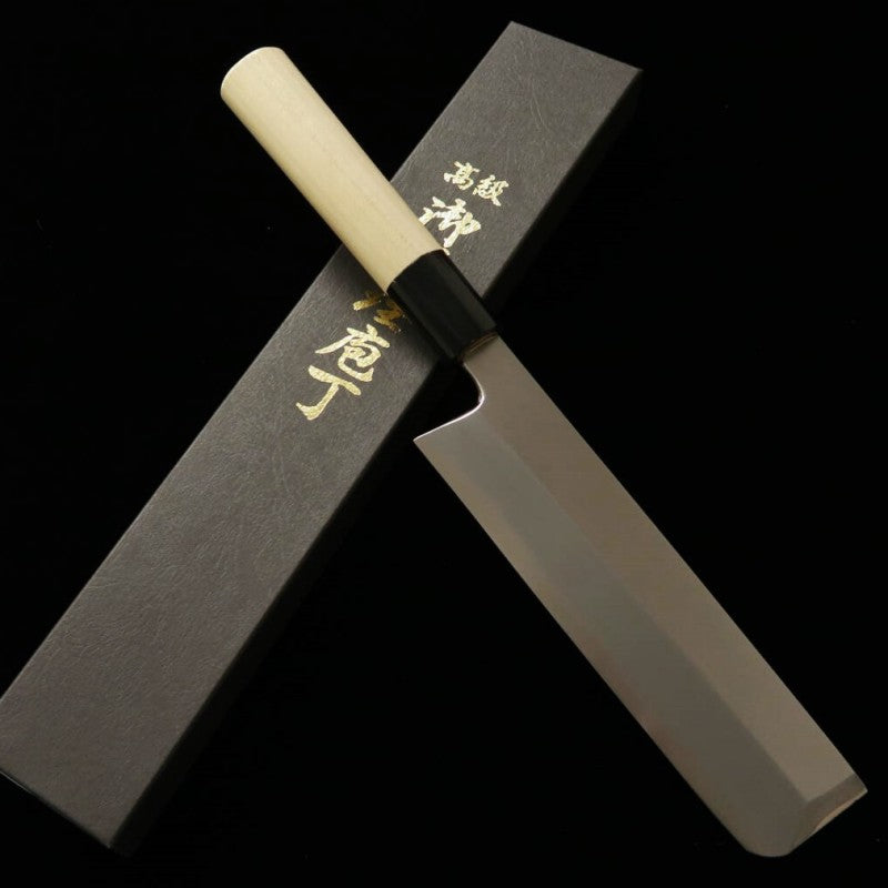 Miura Usuba Hakugin Nº2 Acabamento Kasumi Cabo de Magnólia (180-210mm)