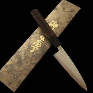 Miura cuchillo utilitario de un solo bisel acero Gingami nº 3 mango octogonal de palisandro (120 mm)