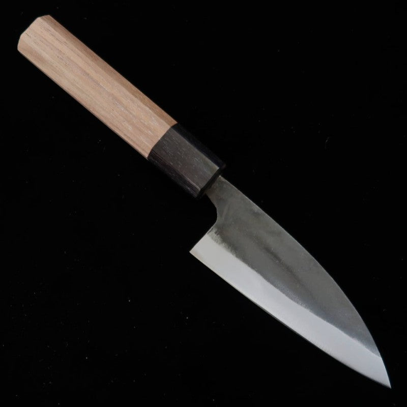 Miura MIURA Petty ancho Aogami nº2 Forja negra Mango de nogal (105 mm)