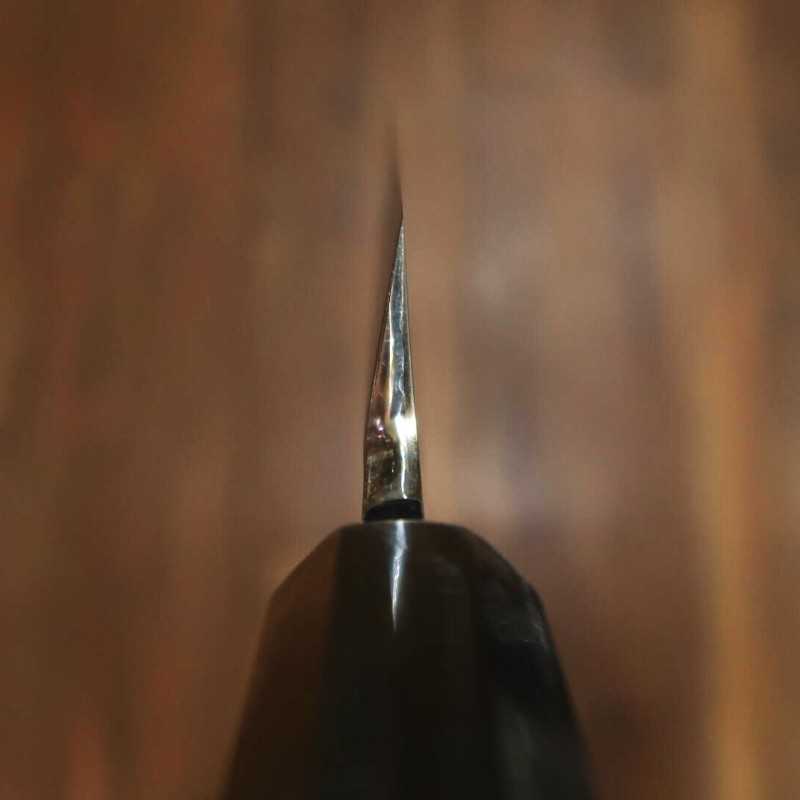 酔心 SUISIN 池田美和作 白紙二号 水本焼 柳刃 平鏡面 黒檀八角柄  (330mm)