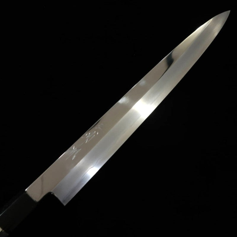 MIURA Obidama, Yanagiba, VG10, Finition miroir, Manche jaune (300 mm)