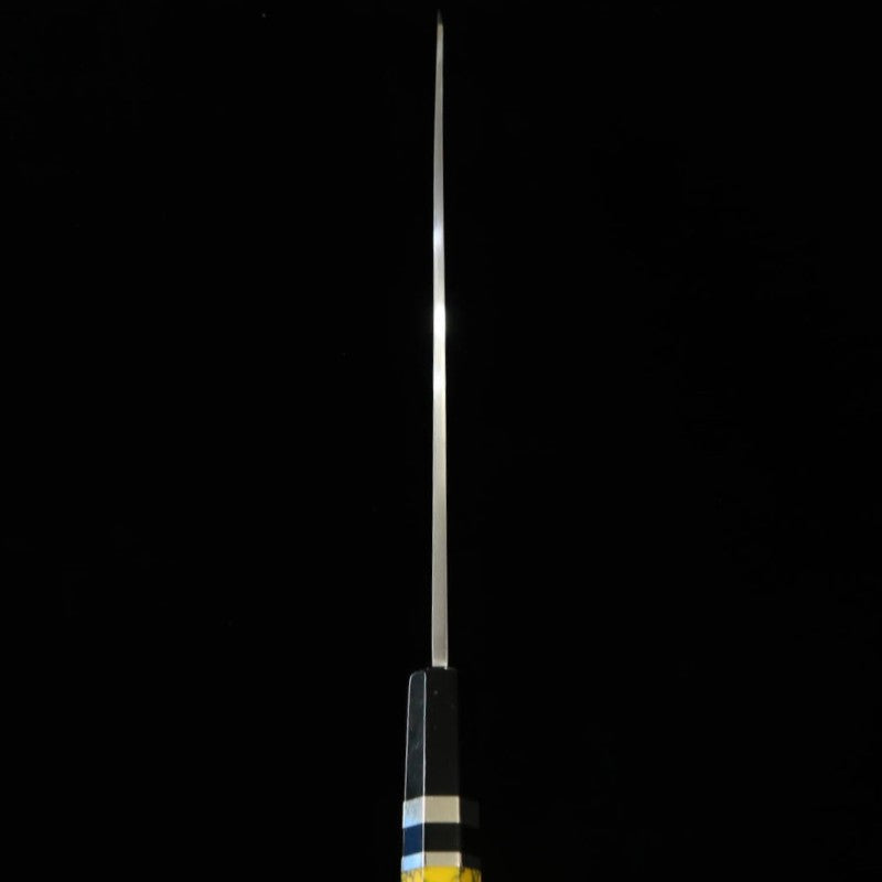 MIURA Obidama, Yanagiba, VG10, Finition miroir, Manche jaune (300 mm)