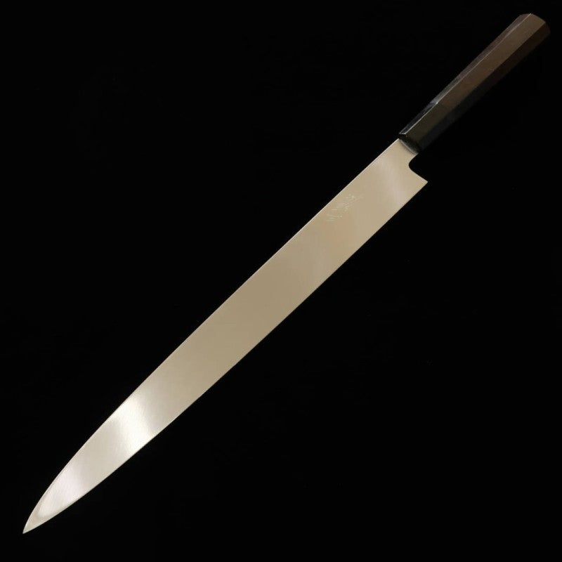Yanagiba MIURA Inox Ginsan com Chinagashi cabo em ébano bainha de magnólia (330mm)