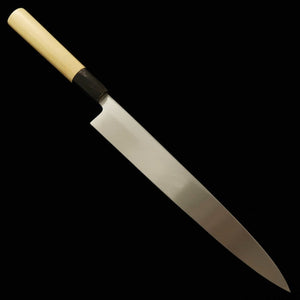 MIURA Supérieur, Yanagiba, Acier Shirogami No.2, Finition Kasumi, Manche en forme de châtaigne pour gaucher (240/300 mm)