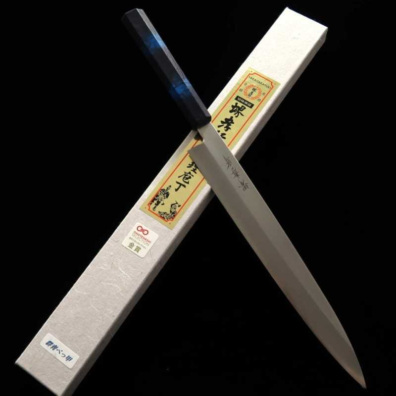 Sakai Takayuki Molybdenum Steel Nanairo Ultramarine Tortoiseshell Yanagiba (270/300mm)