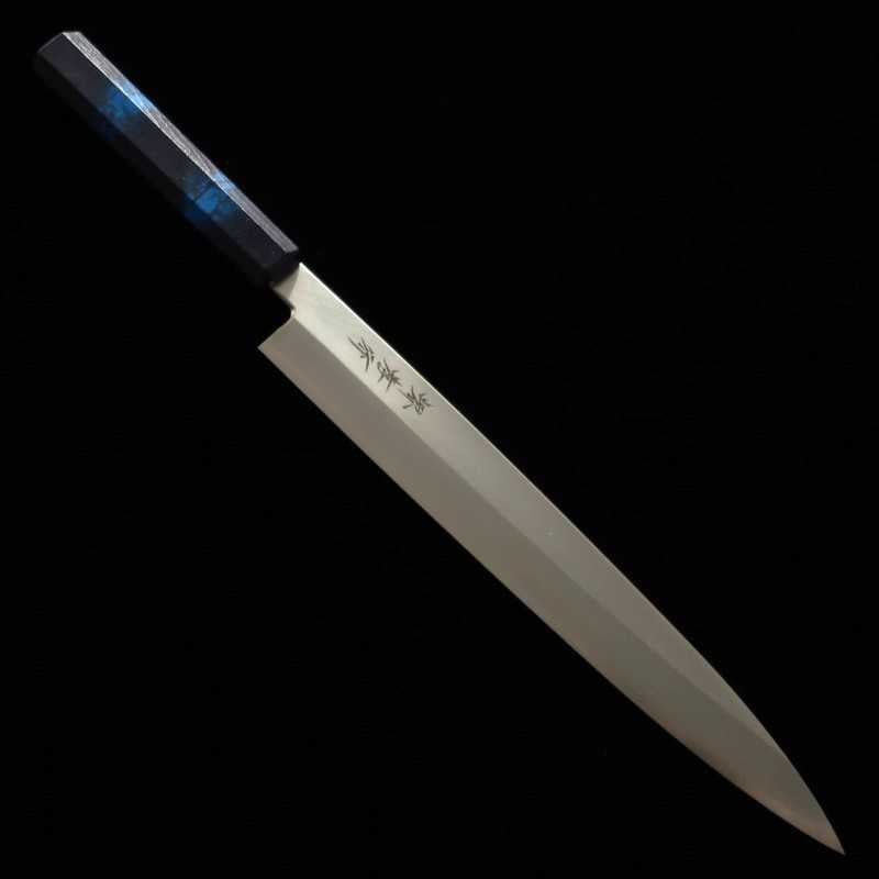 Sakai Takayuki Molybdenum Steel Nanairo Ultramarine Tortoiseshell Yanagiba (270/300mm)