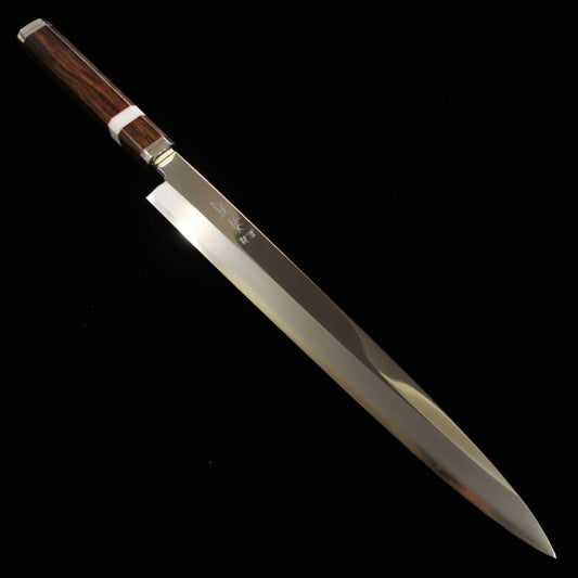 Yanagiba SAKAI TAKAYUKI Shiden Series Ginsan Steel Iron Wood Handle (300mm) 
