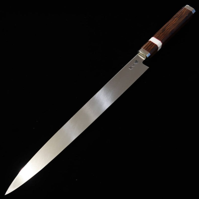 堺孝行 SAKAI TAKAYUKI 紫電シリーズ 柳刃 銀紙三号 アイアンウッドハンドル (300mm)