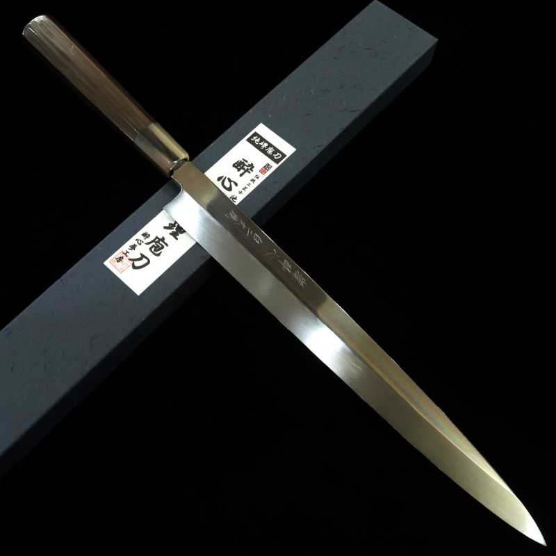 酔心 SUISIN 池田美和作 白紙二号 平鏡面 水本焼 柳刃 紙箱入り (330mm)