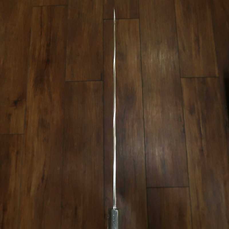 Yanagiba SUISIN by Miwa Ikeda, Blue no.2 Steel, Mirror Finish, Ebony Octagonal Handle (330mm)