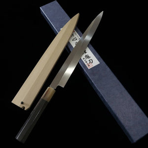 Yanagiba SUISIN obra de Ikeda Yoshikazu, Aogami no.2, mango de Ébano con funda de magnolia (270mm)