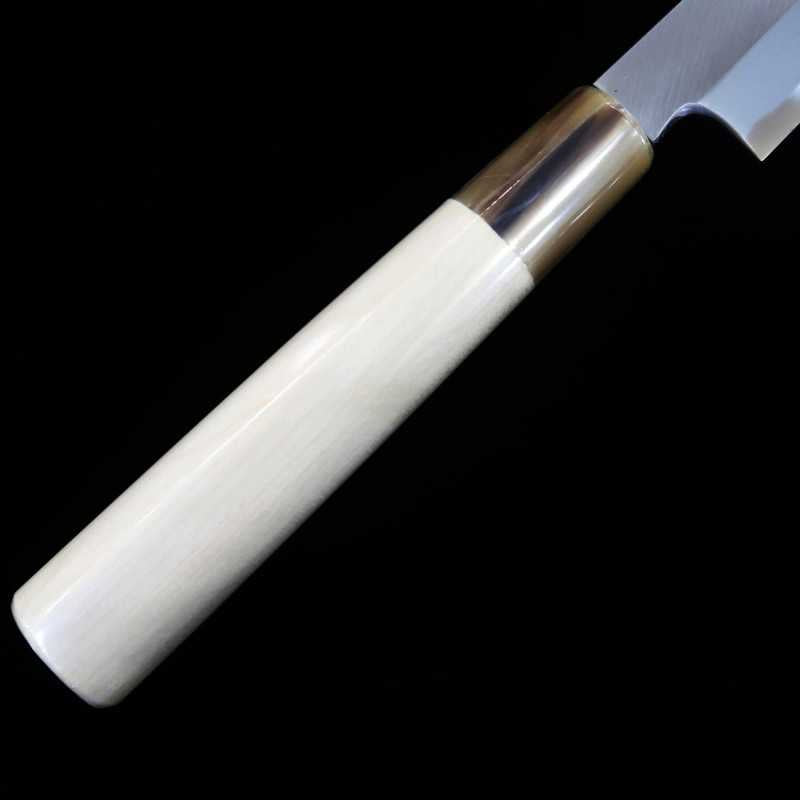 酔心 SUISIN Yanagiba Aço branco Nº 2 Cabo magnólia estilo castanha (240-360mm)