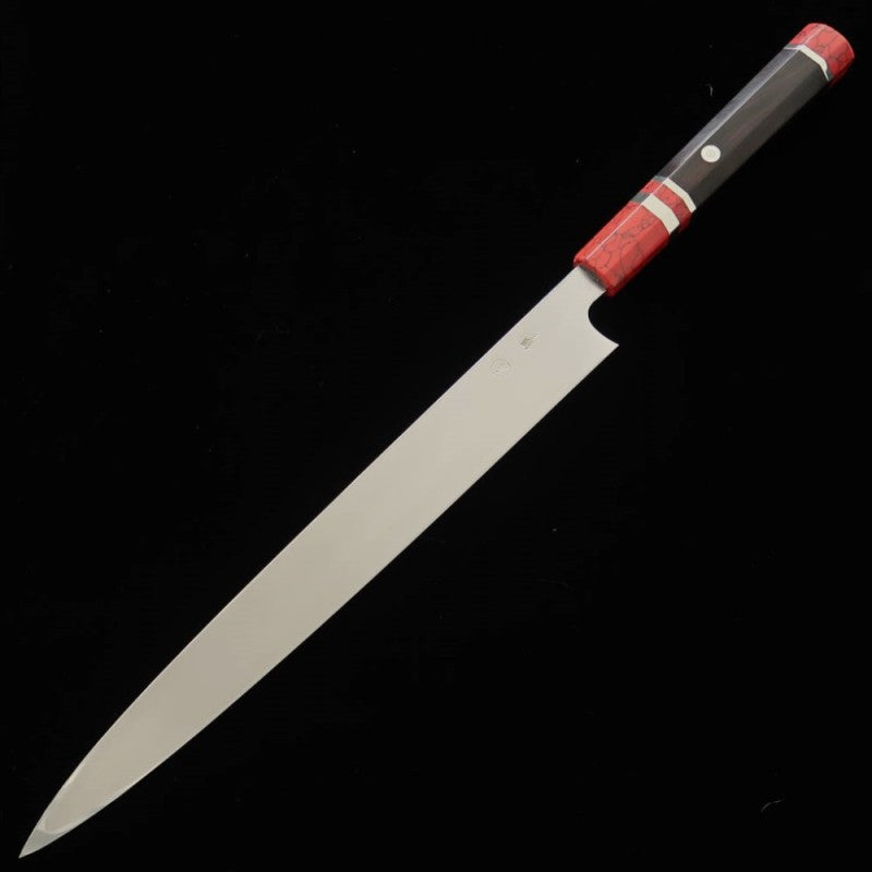 TADOKORO HAMONO Tadokoro Hamono Makoto Mirror acabado Gin-san Yanagiba mango de ébano (300 mm)