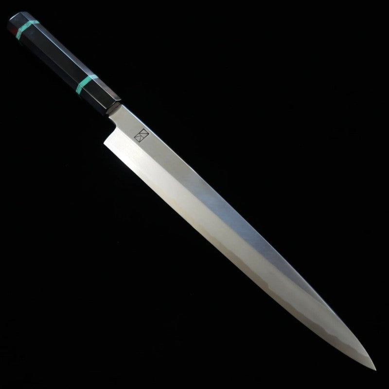 堺菊守 SAKAI KIKUMORI 中川 悟志作 柳刃　- 煉 -　青紙一号  ターコイズハンドル (270/300mm)