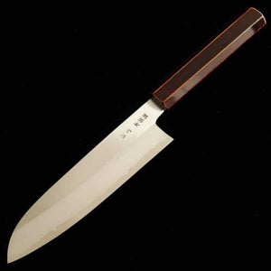 刃道 HADO 三徳 銀紙三号 木地呂塗り桜八角柄 （180mm）