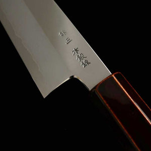 刃道 HADO 三徳 銀紙三号 木地呂塗り桜八角柄 （180mm）
