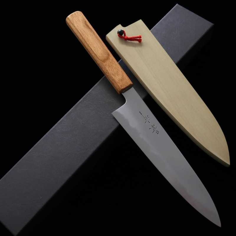 KAGEKIYO Gyuto Gokujo Shirogami No. 2 Sakura Octagonal Handle (210/240mm)