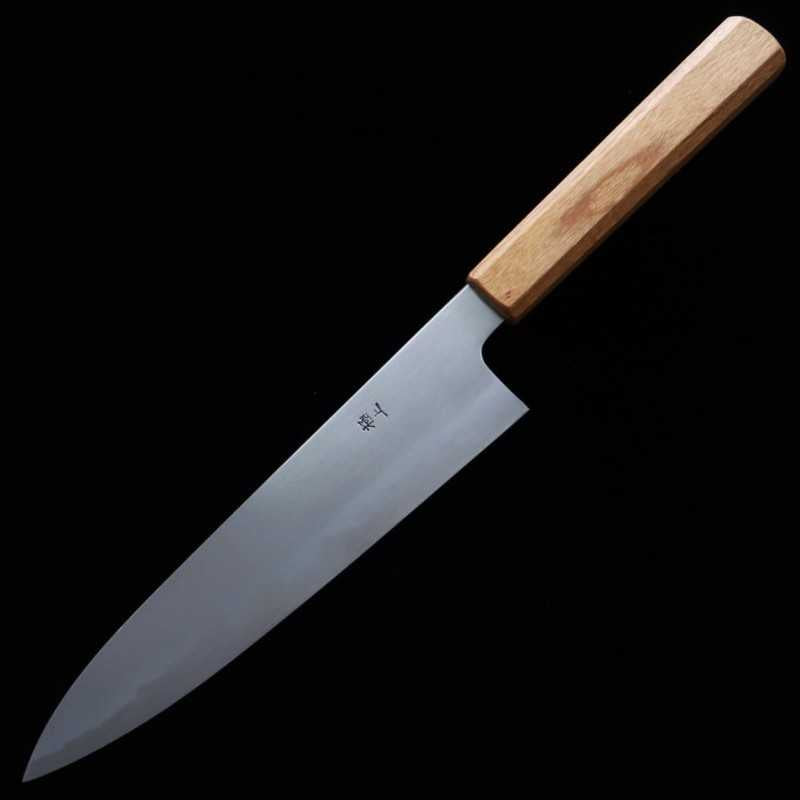 KAGEKIYO Gokujō acero blanco nº2 mango octogonal de cerezo gyuto japonés (210/240 mm)