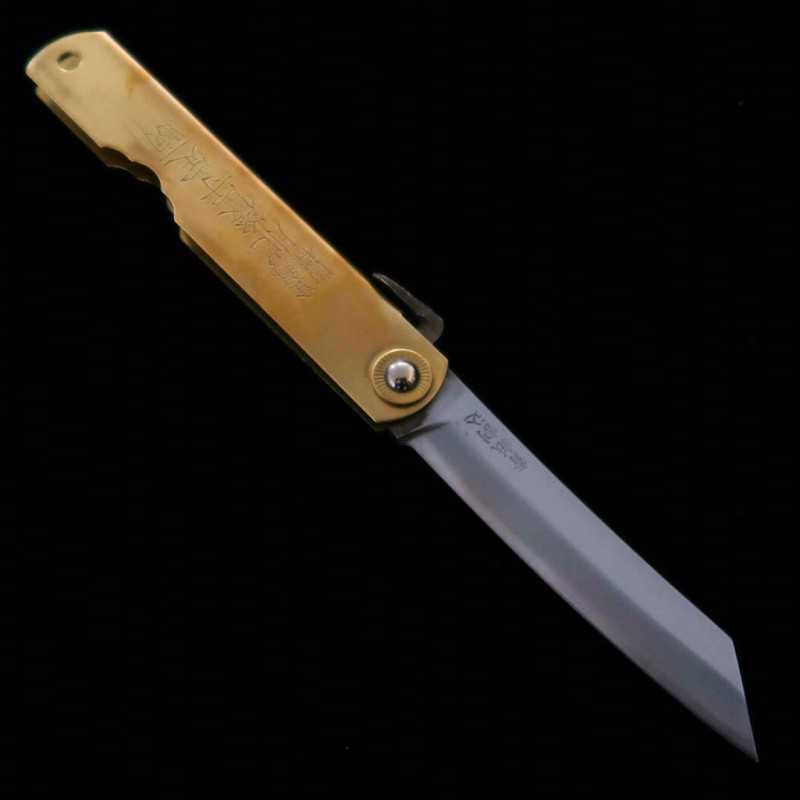 永尾かね駒製作所KANEKOMA 肥後守【四神シリーズ】青鋼割込 真鍮柄 鳳凰 (72/90mm)