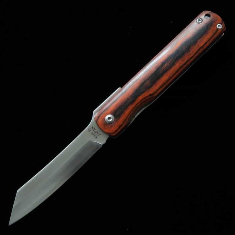 Nagao Kanekoma Seisakusho HIGONOKAMI 【serie Woody】Higo no Kami cierre liner VG10 laminado mango de caoba (70 mm)