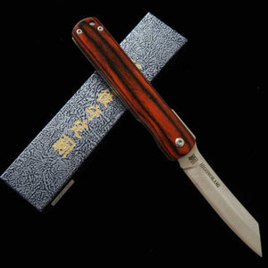 Nagao Kanekoma Seisakusho HIGONOKAMI 【serie Woody】Higo no Kami cierre liner VG10 laminado mango de caoba (70 mm)