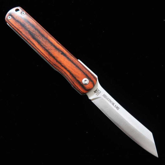 Japanese Folding knife HIGONOKAMI Liner Lock VG10 Mahogany Handle (70mm)