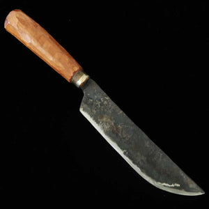 カニマン鍛治工房 シマ包丁（両刃 白紙二号 タカチ柄 (180mm)
