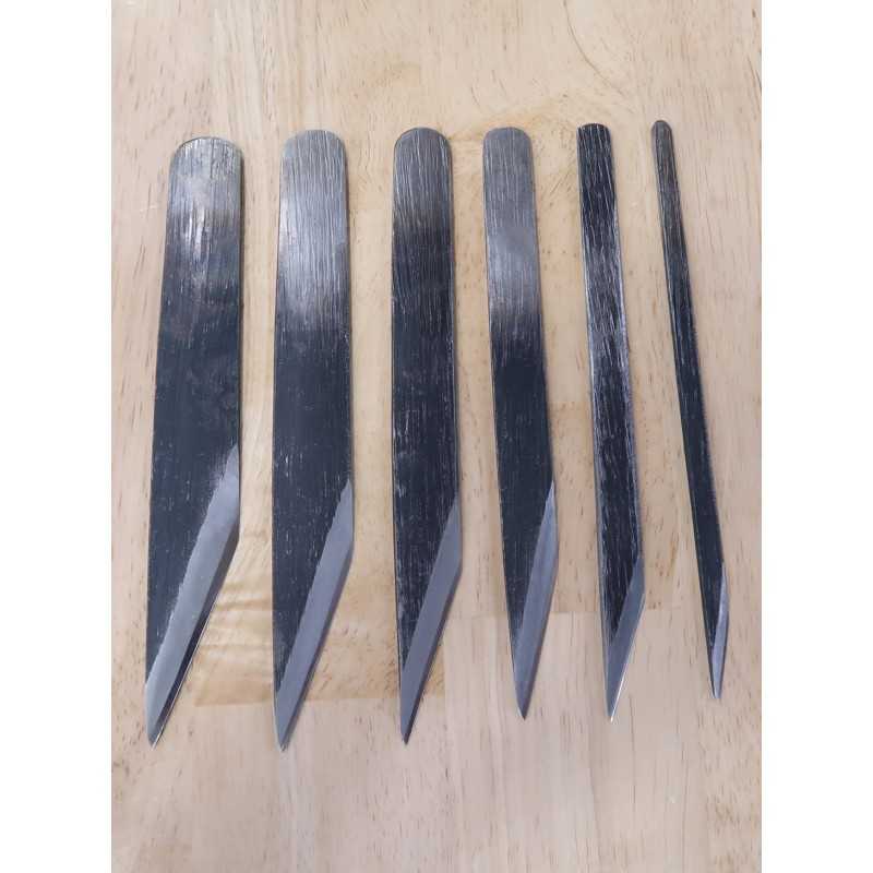 Petit couteau kiridashi, acier Aogami n°2, pour gaucher (6-24 mm)
