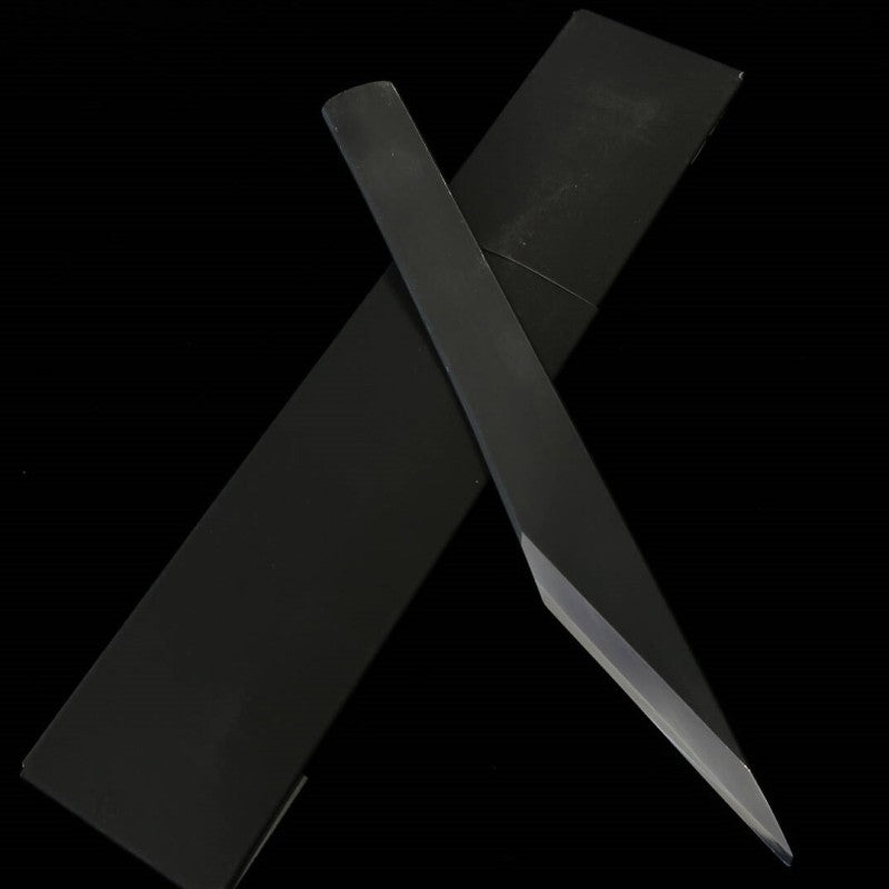 MASUDA YOSHIHIDE kiridashi/pequeña navaja acero Shirogami #2 acabado negro (70 mm)