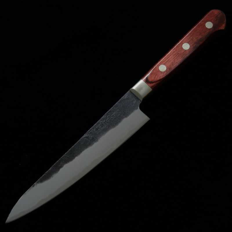 Miura Acier Bleu Super Petit Couteau Finition Noire Nashiji (135 mm)
