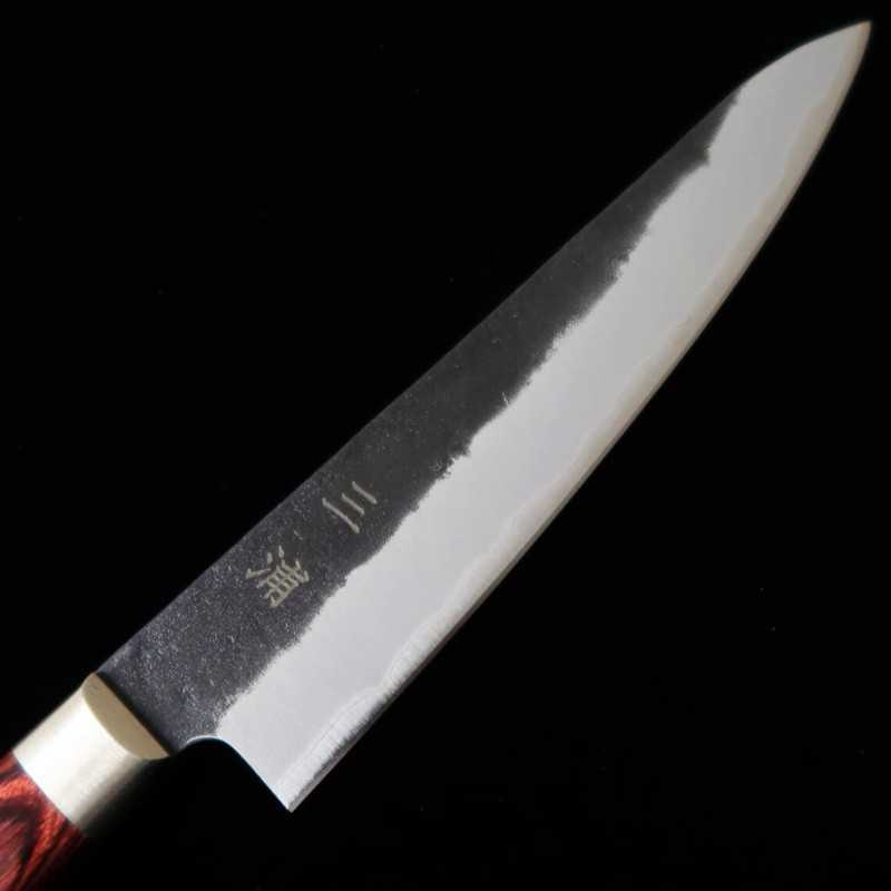 Miura Acier Bleu Super Petit Couteau Finition Noire Nashiji (135 mm)