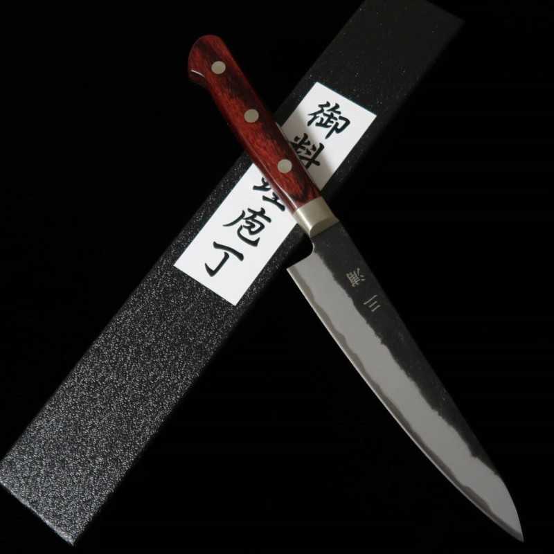 MIURA Super Blue steel Petty Kurouchi Nashiji (135mm)