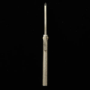 Tomita Higo Petit couteau Higo forgé en fer doux, martelé, type couteau, grand, avec coffret en bois de paulownia et pochette de rangement (75 mm)