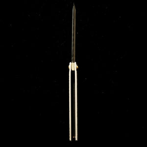 Tomita Higo Petit couteau Higo forgé en fer doux, martelé, type couteau, grand, avec coffret en bois de paulownia et pochette de rangement (75 mm)