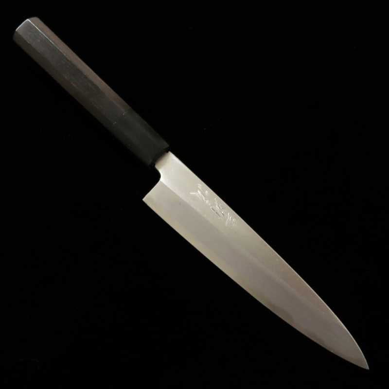 三浦頂MIURA Itadaki 田中義一 白紙二号 ペティ シノギ仕上げ 黒檀八角柄 (150mm)