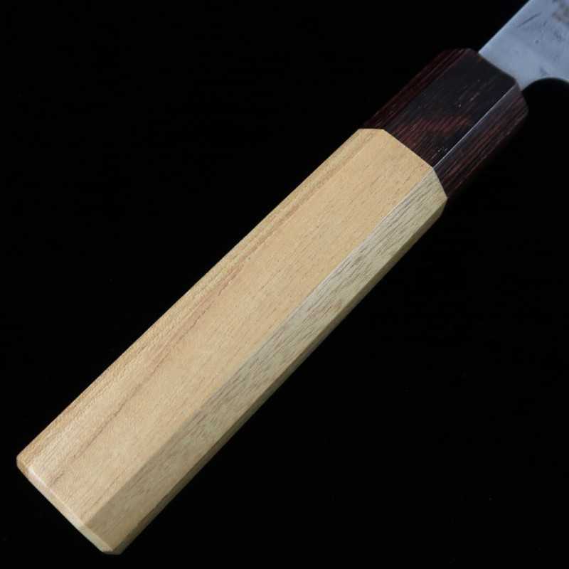 Miura Acier inoxydable SLD Finition nashiji Couteau à légumes Manche en bois de zelkova octogonal (165 mm)