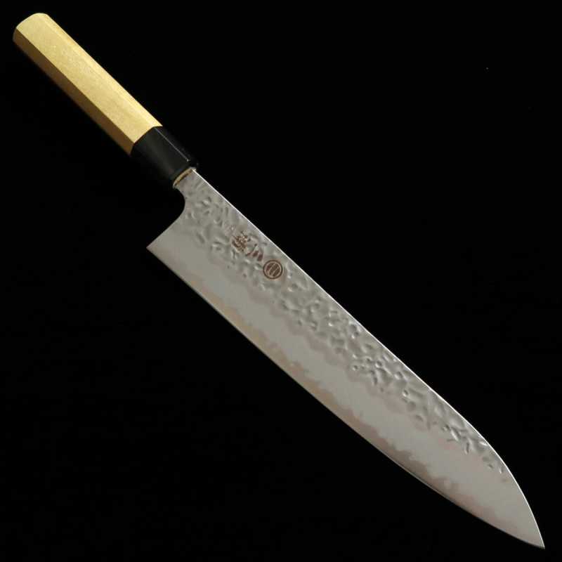 Gyuto MIURA Shirogami nº 1 martelada com cabo octogonal de magnólia (240mm)