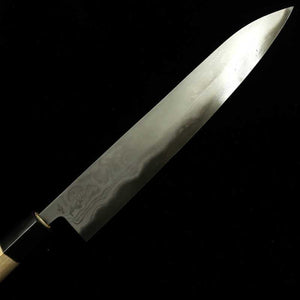 Miyazaki Kajiya MIYAZAKI KAJIYA Shirogami No.2 acero blando multicapa forjado, temple al agua -Tsubaki- Sujihiki, mango de magnolia tipo castaña (270 mm)