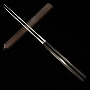 黒檀八角柄 盛箸 黒檀鞘 ＋ 収納袋付き (150/180mm)