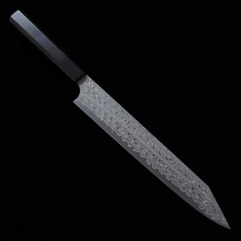 NIGARA Kiritsuke Sujihiki SG2 Anmon Ebony Handle (255mm)