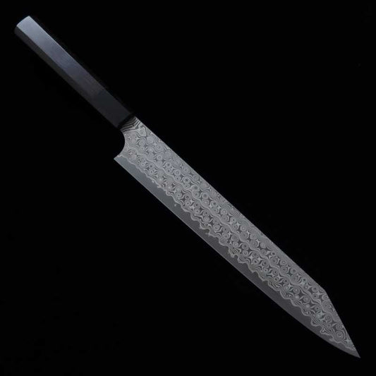 Sujihiki NIGARA SG2 Dark Pattern Kiritsuke Black Buffalo Ebony Handle (255mm)