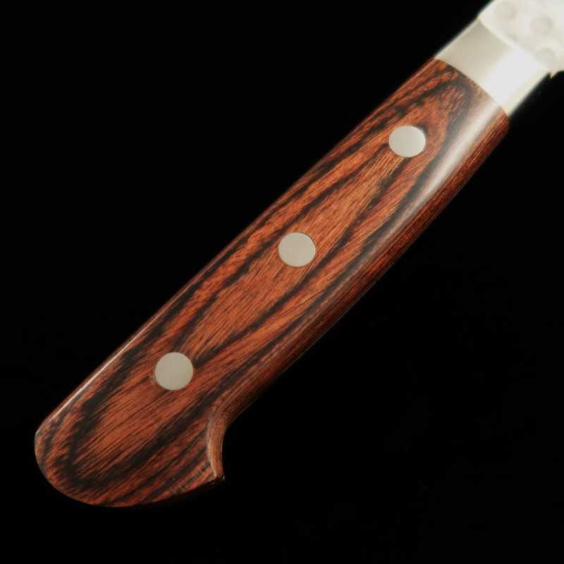 Sakai Takayuki VG-10 martillado damasco yanagiba tipo ken mango de caoba (300 mm)