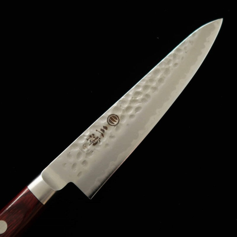 MIURA Aogami Super martillado laminado rojo cuchillo petty (135 mm)