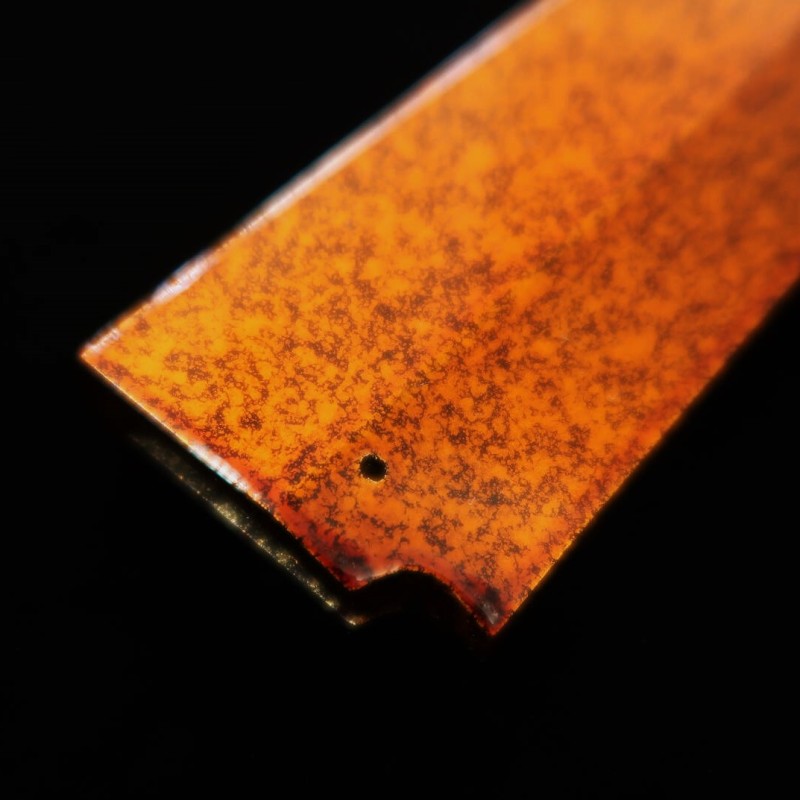 柳刃用 塗り鞘 （金茶・明）ピン穴あり (240mm)