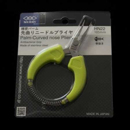 Pince à épiler pour arêtes de poisson, précision, embout courbé, Green (105mm)
