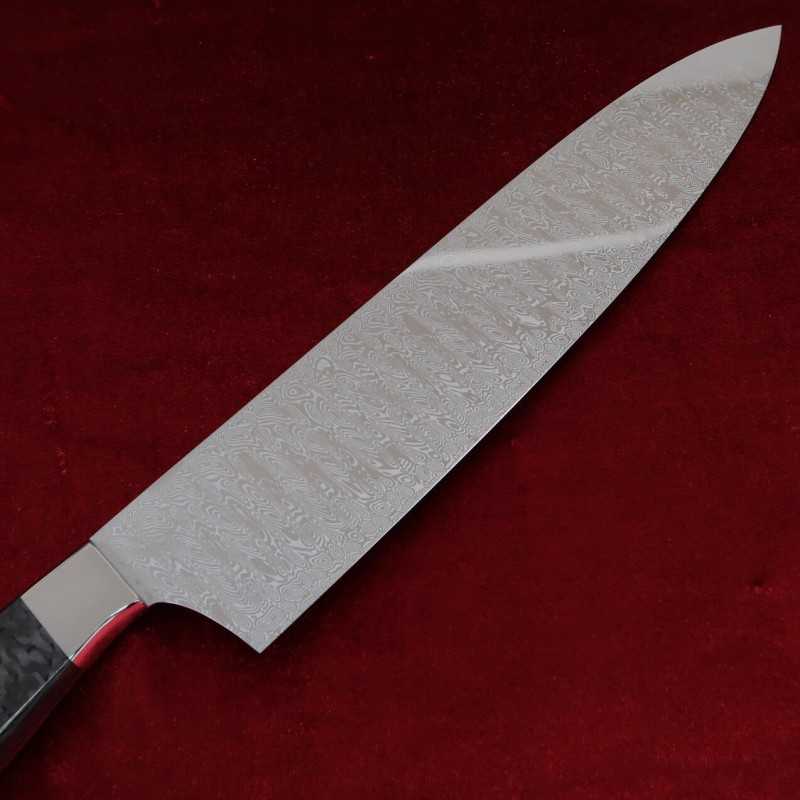 SK JAPAN 【impermeable】serie DAMA DAMASTEEL gyuto pulido espejo completo mango de fibra de carbono personalizada (240 mm)