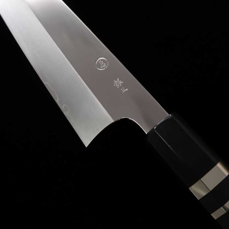 Tadokoro Hamono TADOKORO HAMONO Makoto-saku Gingami nº3 acabado espejo, gyuto, mango octogonal de ébano con anillo de plata (210 mm)