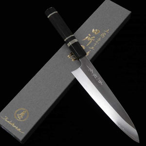 Tadokoro Hamono TADOKORO HAMONO Makoto-saku Gingami nº3 acabado espejo, gyuto, mango octogonal de ébano con anillo de plata (210 mm)